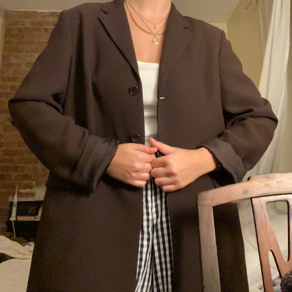 Vintage Chocolate Brown Blazer - Picture 2 of 3